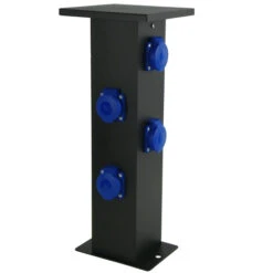 Garten Energiesäule Mit 4 Mal Schukosteckdose Schwarz