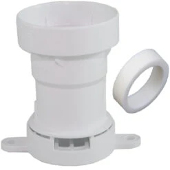 Illu Fassung E27 Weiß Mit Befestigungsflansch Und Lampendichtung