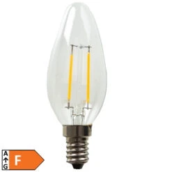 LED Kerzenlampe 2,5 Watt Klassische Bauform Klare Ausführung