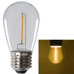 LED Kolbenlampe Klare Ausführung Für Lichterketten - Warmweiss