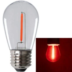 LED Kolbenlampe Klare Ausführung Für Lichterketten - Rot