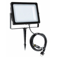 LED Fluter 50 Watt Flache Bauform Auf Erdspieß