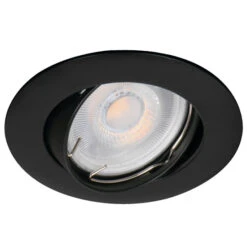 Aluminium Einbaustrahler Schwenkbar Schwarz Matt