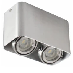 GU10 Deckenleuchte 2-flammig Aluminium