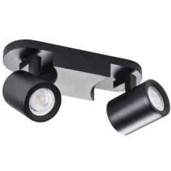 Wand- Und Deckenleuchte Laurin 2-flammig Schwarz