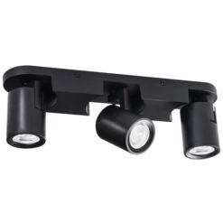 Wand- Und Deckenleuchte Laurin 3-flammig Schwarz