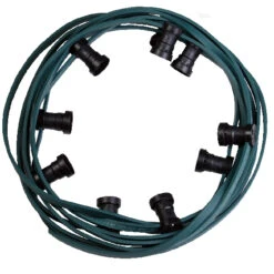 Endlos Illu Lichterkette Mit Grünem Kabel - Fassungsabstand 0,5 M - Meterware