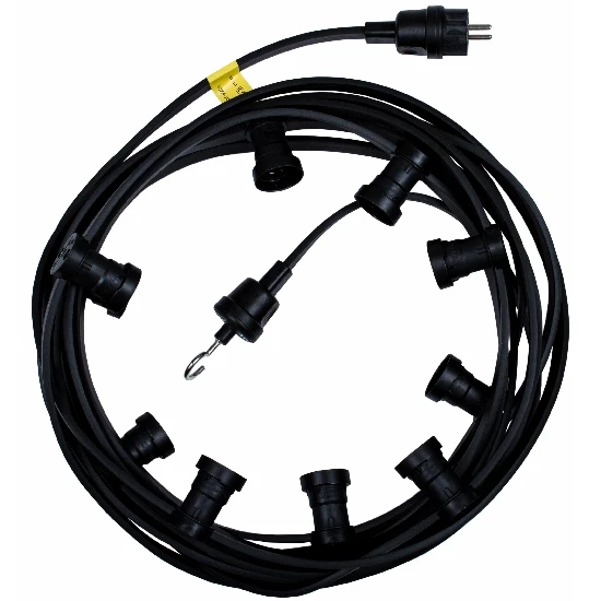ILLU- Lichterkette 30m, 30 Fassungen Mit Schwarzem Kabel 1 ILLU- Lichterkette 30m, 30 Fassungen Mit Schwarzem Kabel