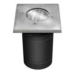 Hochvolt GU10 Bodeneinbaustrahler Eckige Edelstahlabdeckung