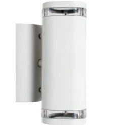 Alu Wandleuchte Weiß Mit Doppeltem Lichtkegel