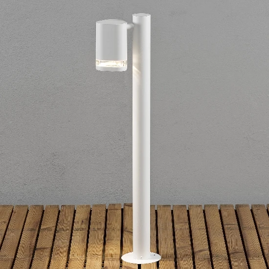 Alu Pfahlleuchte Weiß 1 Alu Pfahlleuchte Weiß