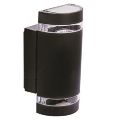 Fassadenleuchte Schwarz Halbrund