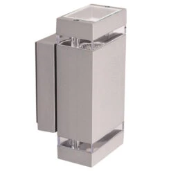 Fassadenleuchte Grau Eckig