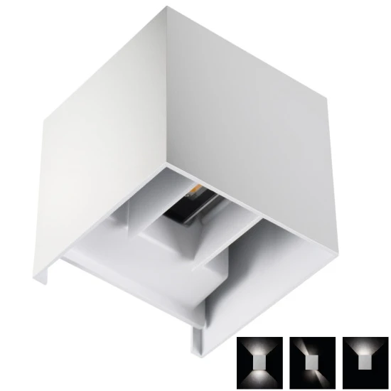 Fassadenleuchte Weiß Mit Einstellbarem Lichtwinkel 1 Fassadenleuchte Weiß Mit Einstellbarem Lichtwinkel